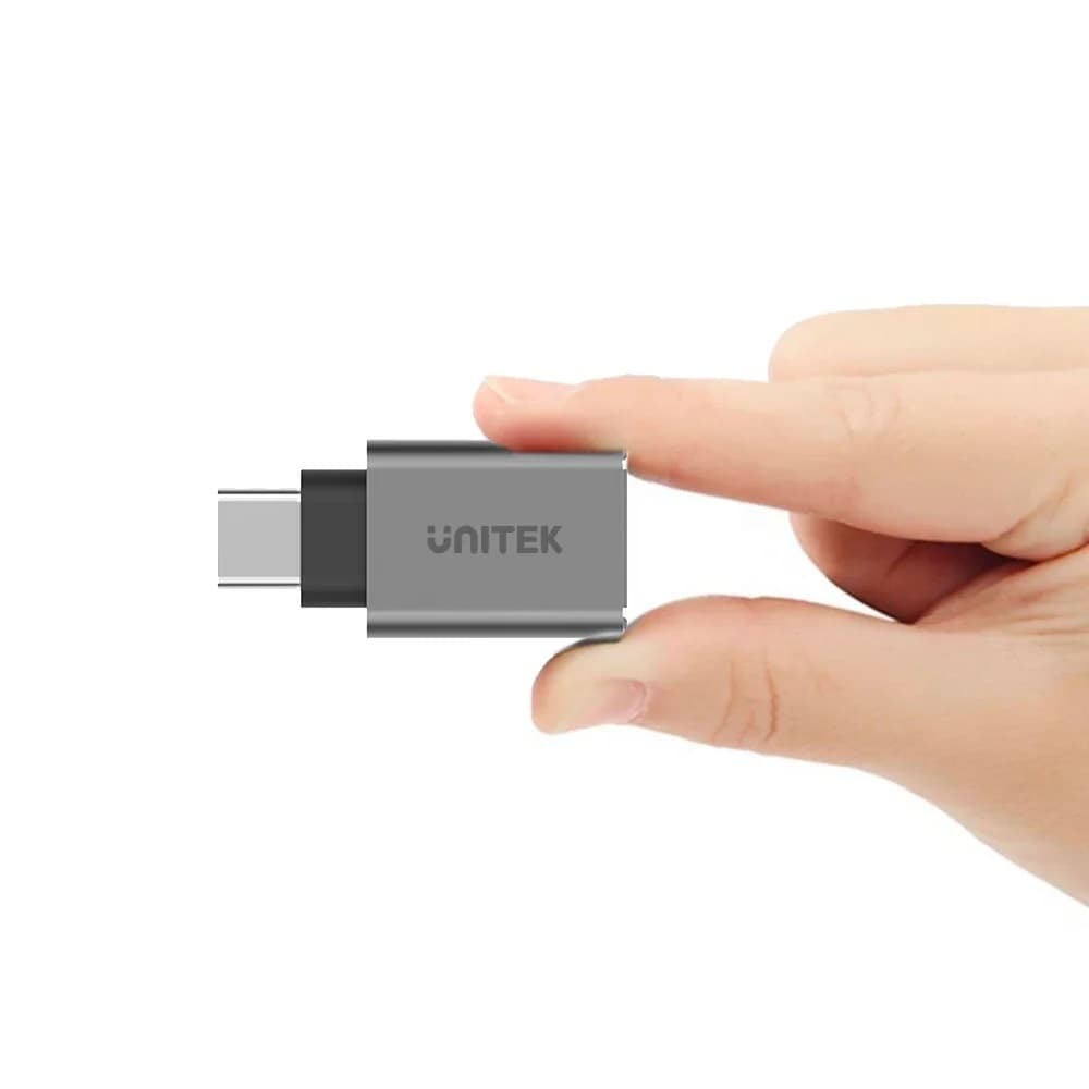 Adaptador Unitek USB 3.0 5Gbps USB-C a USB-A Gris