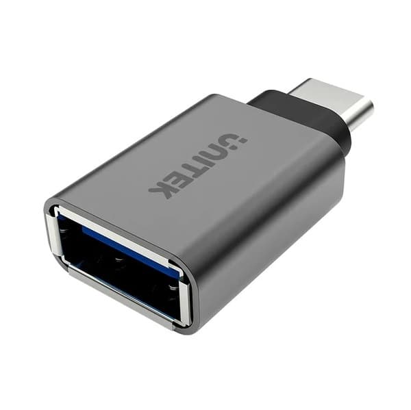 Adaptador Unitek USB 3.0 5Gbps USB-C a USB-A Gris