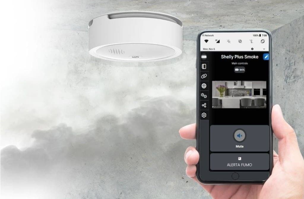 Detector de Humo Shelly Plus Smoke Wi-Fi Bluetooth Blanco