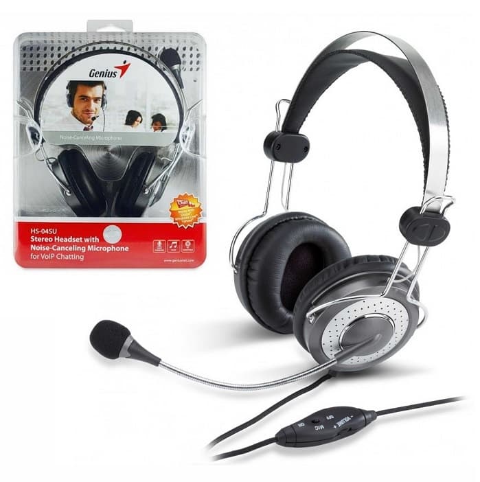 Audífonos Genius HS-04SU c/Micrófono y Anulación de Ruido