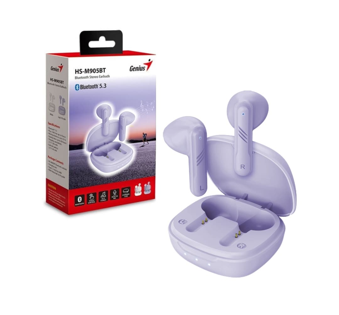 Auriculares Genius HS-M905BT TWS Bluetooth 5.3 violeta