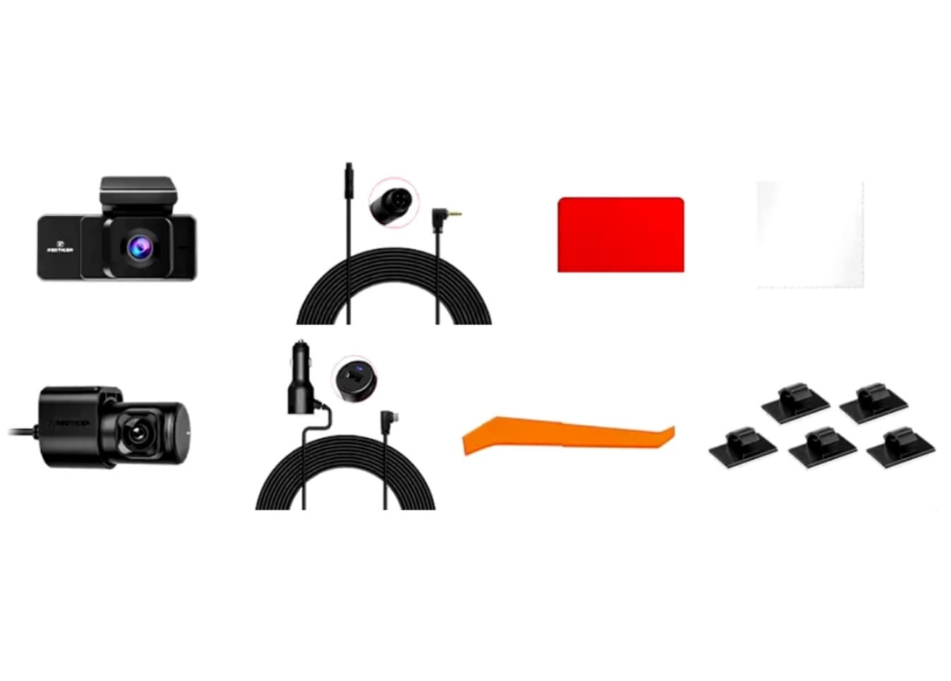 Dashcam Redtiger A3 3 Canales 2.5K Vehicular Wi-Fi