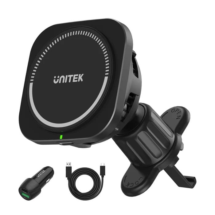 Cargador Unitek Inalámbrico Rápido Magsafe para Auto 15W