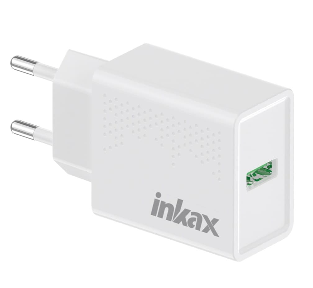 Cargador Inkax Y06-EU USB-A 2.1A Blanco