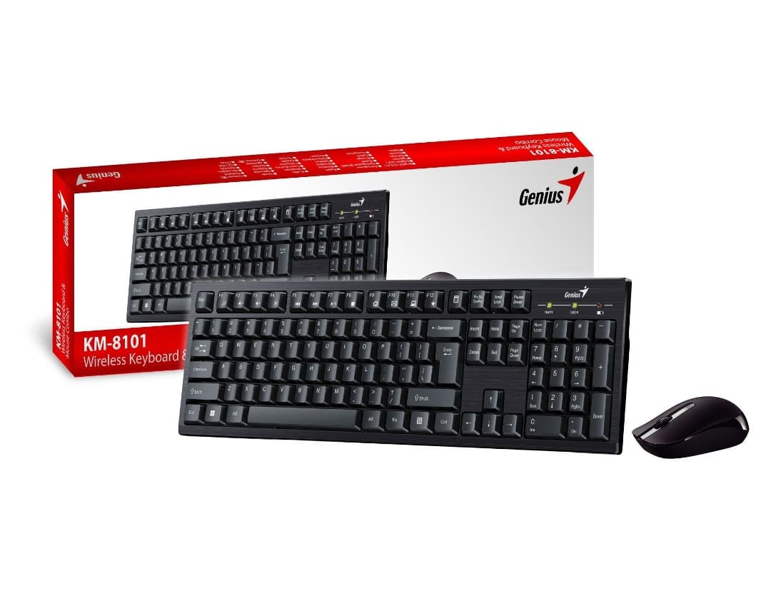 Combo Genius KM-8101 Teclado y Mouse Inalámbricos 2.4 GHz