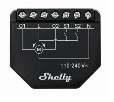Controlador Shelly Shutter Medición Potencia Wi-Fi Compacto