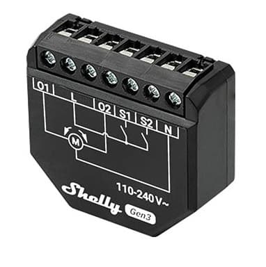Controlador Shelly Shutter Medición Potencia Wi-Fi Compacto