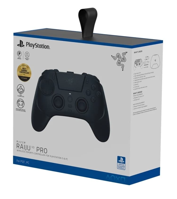 Control Razer Raiju V3 Pro PS5 &amp; PC negro