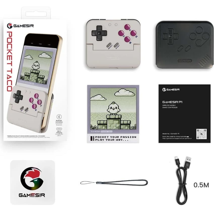 Joystick GameSir Pocket Taco P1 Ultra-compacto Blanco