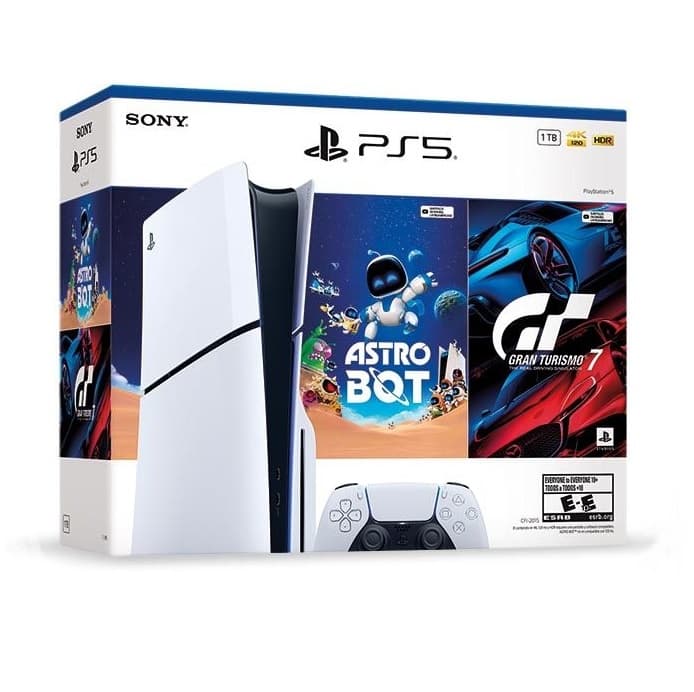 Consola Sony PlayStation 5 Slim + Astro Bot y GT7