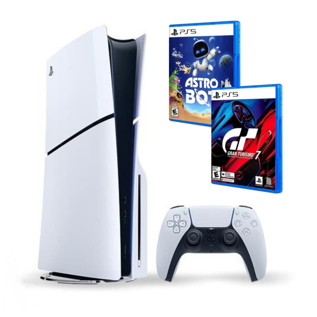 Consola Sony PlayStation 5 Slim + Astro Bot y GT7