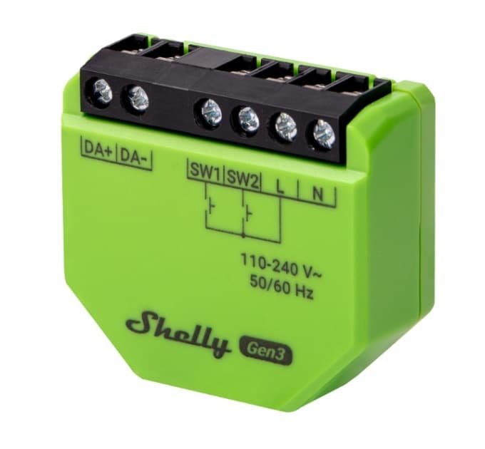 Dimmer Shelly DALI GEN3 PM Wi-Fi con Medición