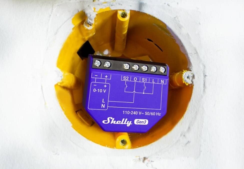 Controlador Shelly 0/1-10V PM Gen3 Wi-Fi con Medición