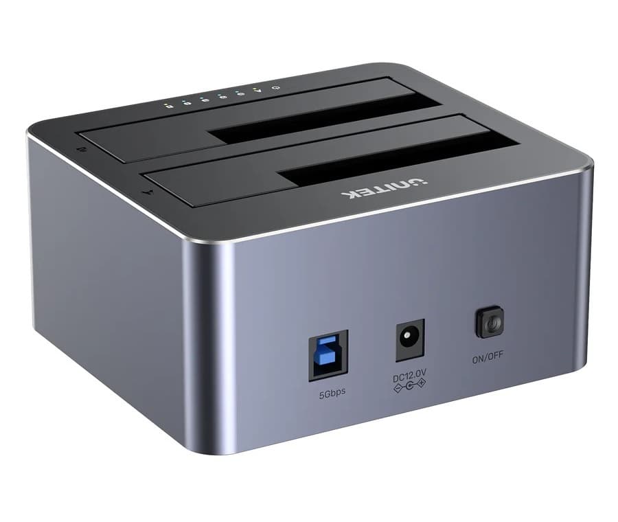 Dock Station Unitek USB 3.0 Doble Bahía SATA III