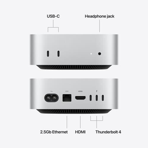 Equipo Apple Mac Mini M6 12+12 16GB 256GB Silver