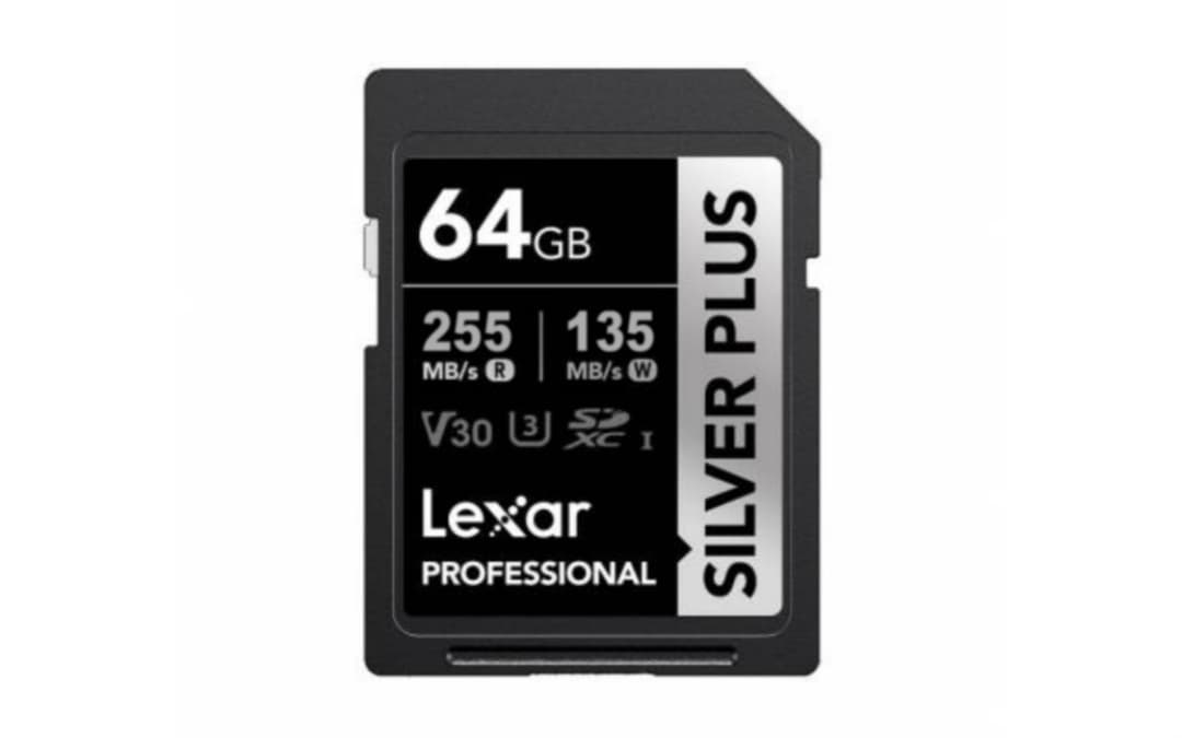 Memoria SDXC Lexar Silver Plus 64GB UHS-I U3 V30