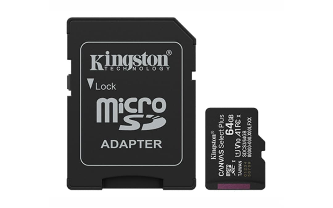 Memoria MicroSD Kingston Canvas Select Plus 64GB Clase 10 A1