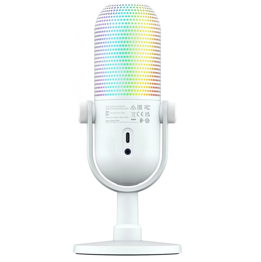 Micrófono Razer Seiren V3 Chroma RGB USB blanco