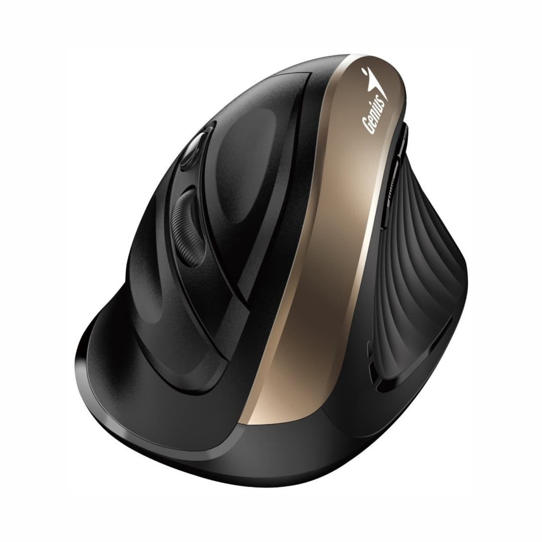 Mouse Genius Ergo 8250S Inalámbrico 2.4GHz Vertical Dorado