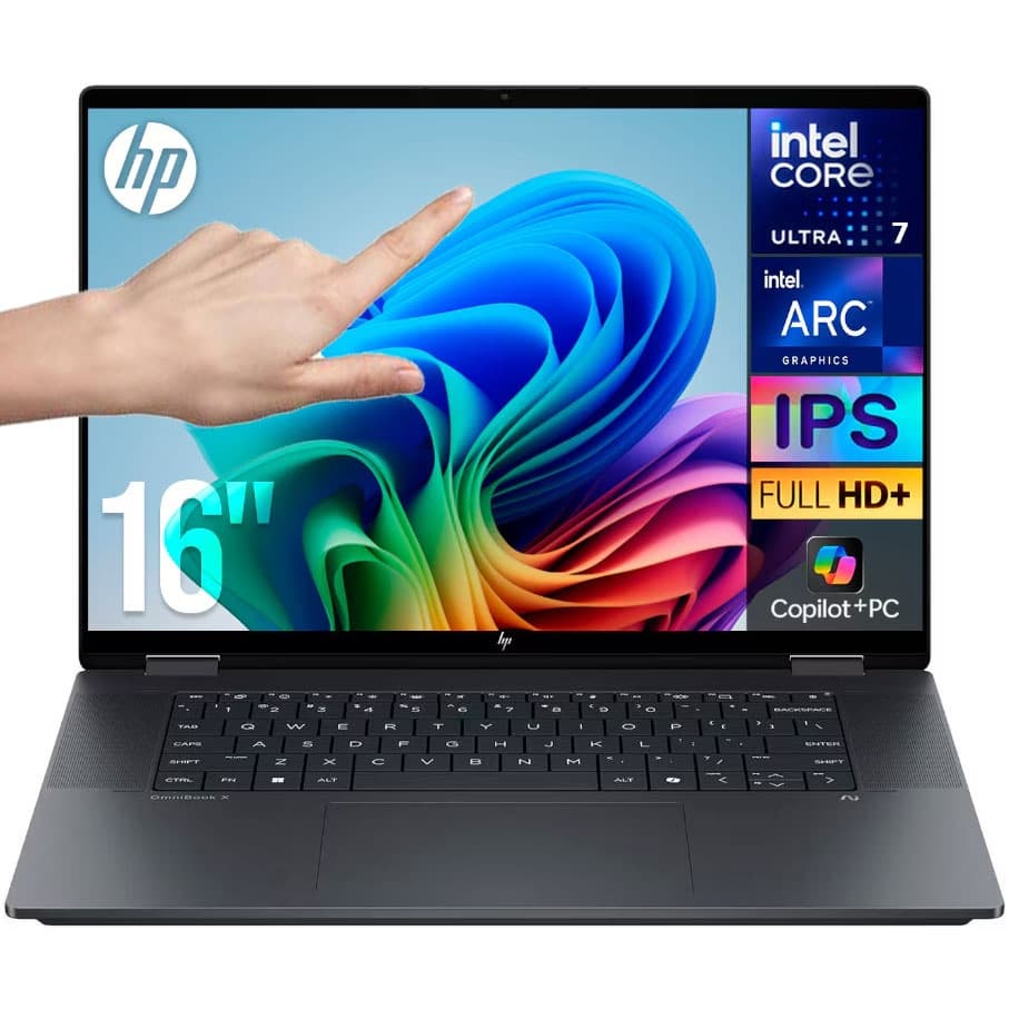 Notebook Convertible HP Core Ultra 7 256V 4.8Ghz, 16GB, 1TB SSD, 16" WUXGA Touch