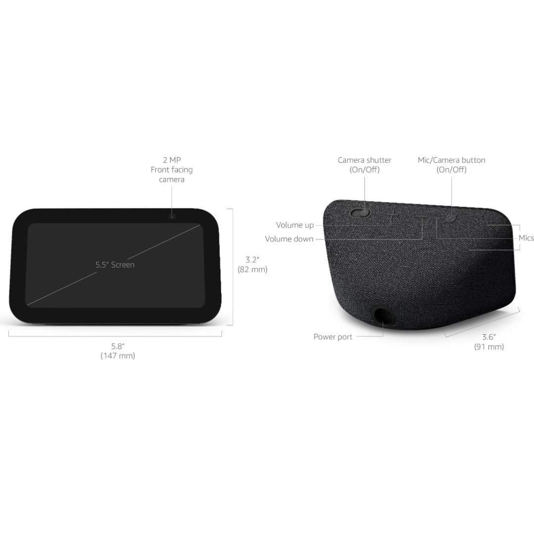 Parlante inteligente Amazon Echo Show 5 3ra Gen Pantalla 5.5 Blanco