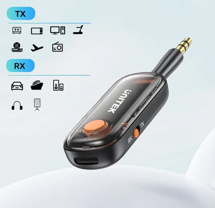 Transmisor y Receptor de Audio Unitek Bluetooth 2 en 1