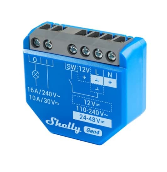 Relé Inteligente Shelly 1 Gen4 Wi-Fi 6 16A