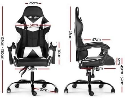 Silla Gamer ROM Negro/Blanco Reclinable
