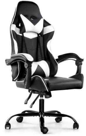 Silla Gamer ROM Negro/Blanco Reclinable
