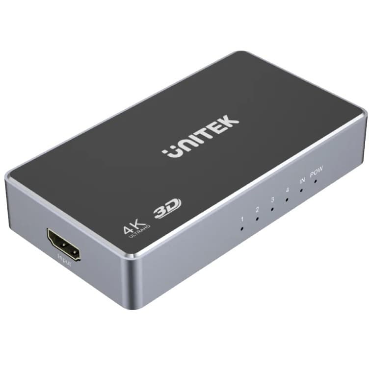 Splitter HDMI Unitek 4K 1 Entrada 4 Salidas