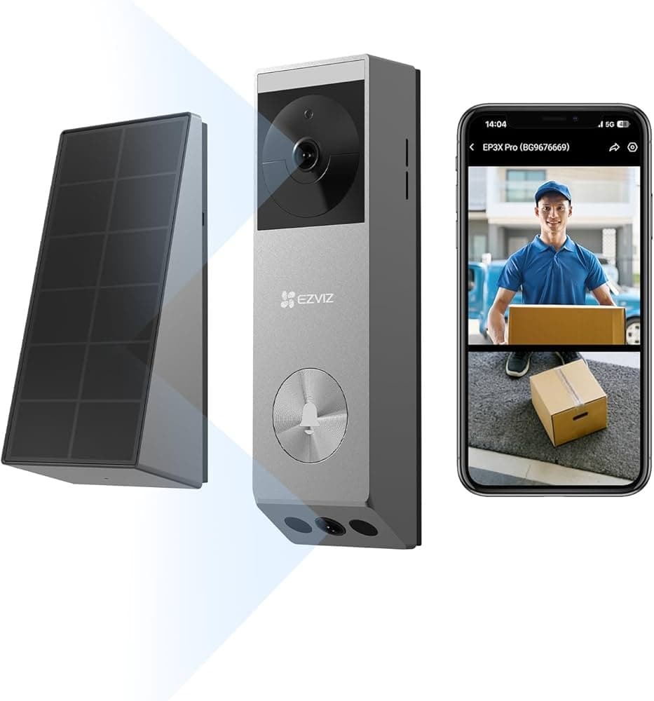 Timbre Inteligente Ezviz EP3x Pro 2K Doble Vista a Batería