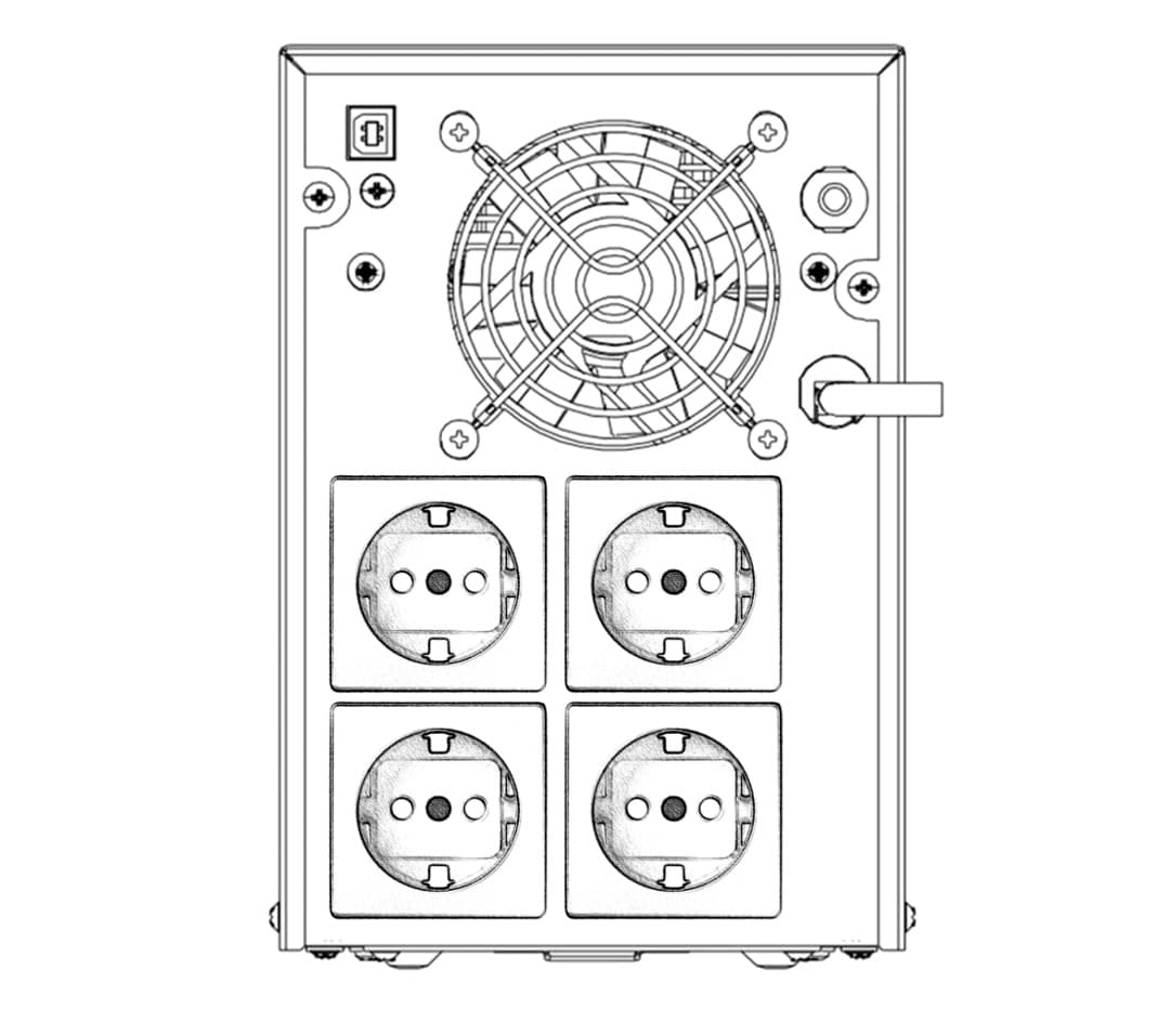 UPS Hikvision DS-UPS3000 3000VA 1800W Pantalla LCD