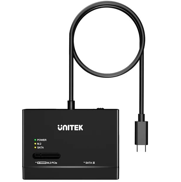 Adaptador Externo Unitek USB-C 10Gbps M.2 NVMe SATA