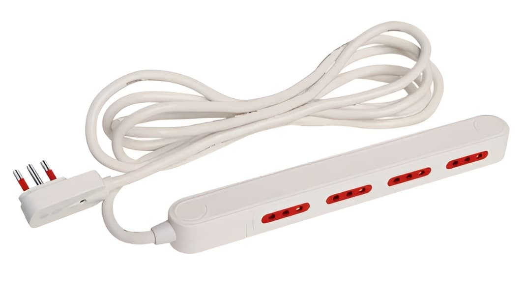 Alargue Conatel Angosto 3m 4x3L 2500W Blanco