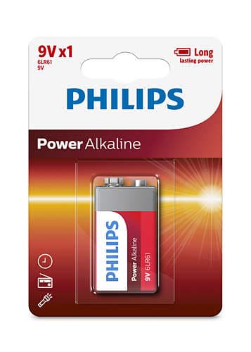 Batería Alcalina Philips 6LR61P1B/97 9V Pack Individual