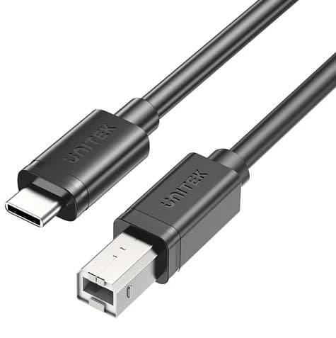 Cable USB-C a USB-B para Impresoras 5m 480Mbps