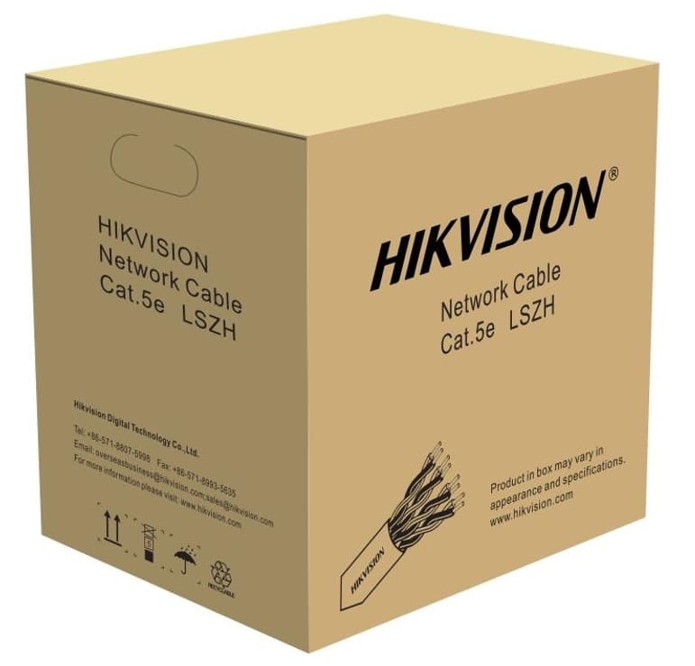Cable UTP Hikvision Cat5E 305m cobre blanco Ignifugo
