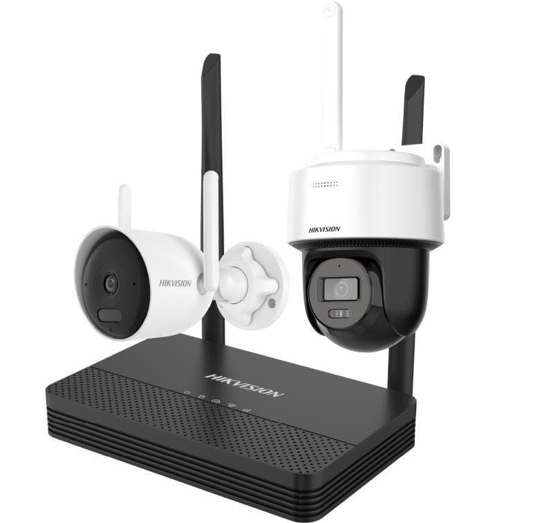 Kit Wi-Fi Hikvision 2 Cámaras 4MP Fija y PT