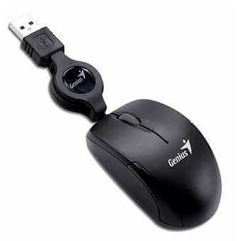 Mini Mouse Genius Retráctil USB Negro
