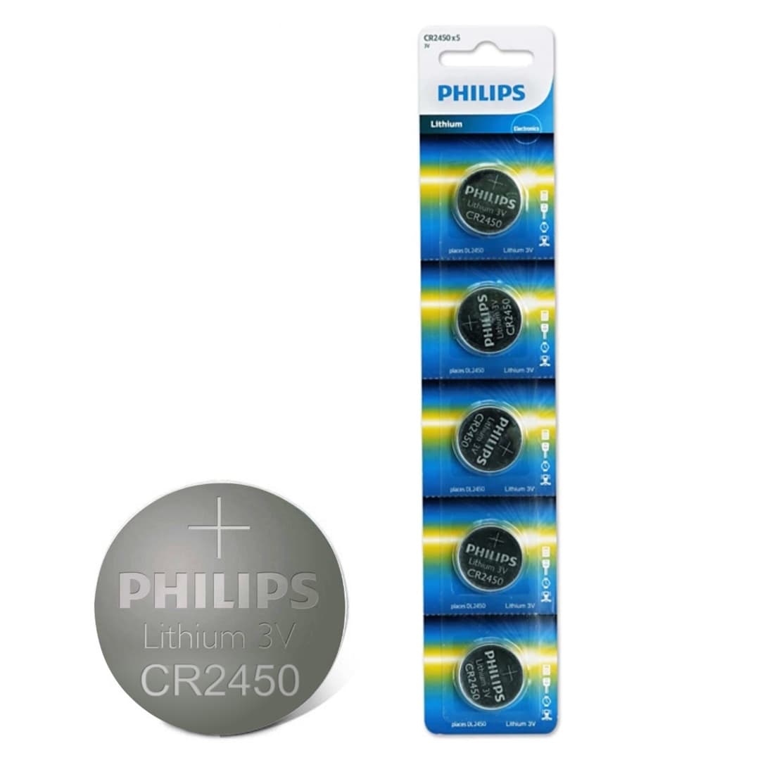 Pila de Litio Philips CR2450 3V Blister x 5 unidades