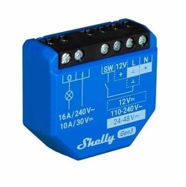 Relé Shelly 1 GEN3 Wi-Fi 16A Compacto