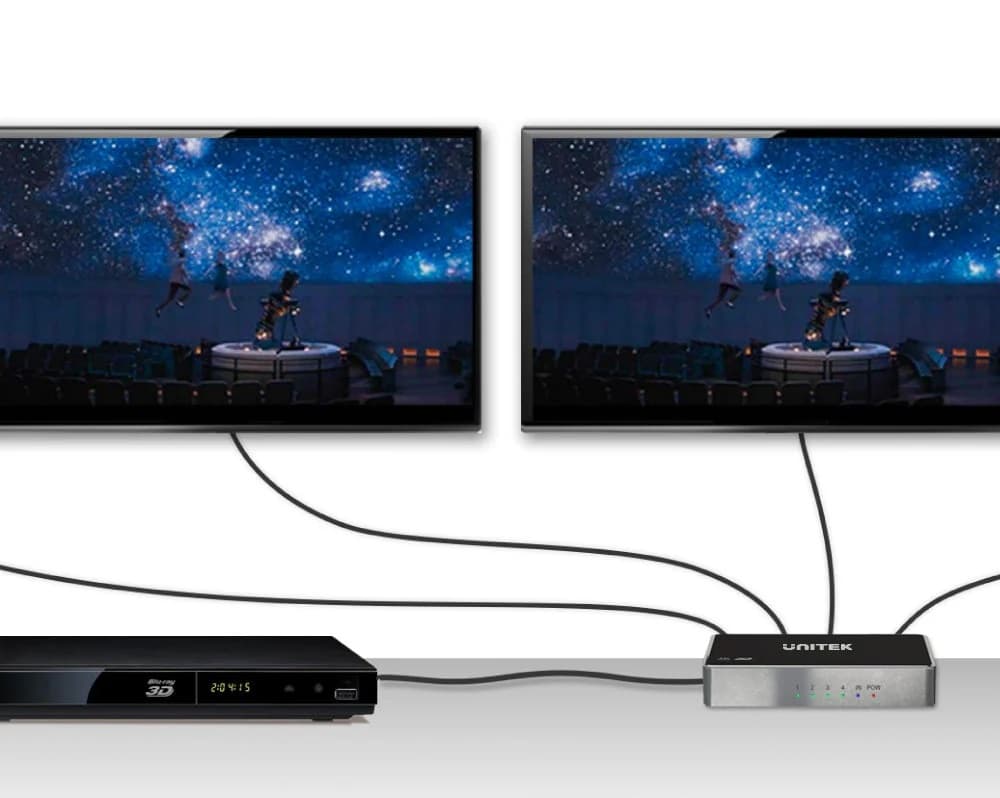 Splitter HDMI Unitek 4K 1 Entrada 4 Salidas