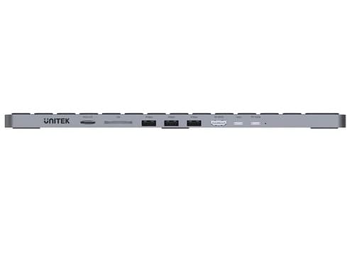 Teclado con HUB USB-C Unitek 9 en 1 PD 100W HDMI 4K